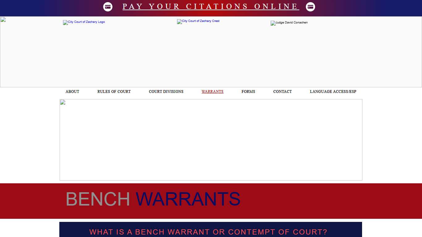 WARRANTS | City Court Zachary